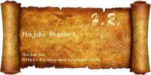 Hajdú Rupert névjegykártya