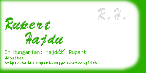 rupert hajdu business card